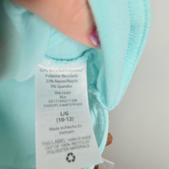 Athletic Works Mint Fitted Cap Sleeve T-Shirt - Picture 3 of 4